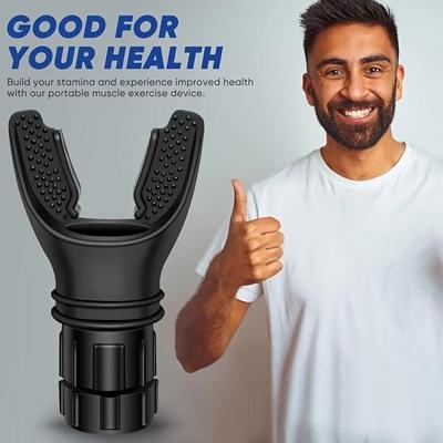 Verstellbarer Atemtrainer Spirometer Tragbarer Lungentrainer für Erwachsene Schwarz Weiß Vitalität Ausdauer Steigerung Reise Fitness