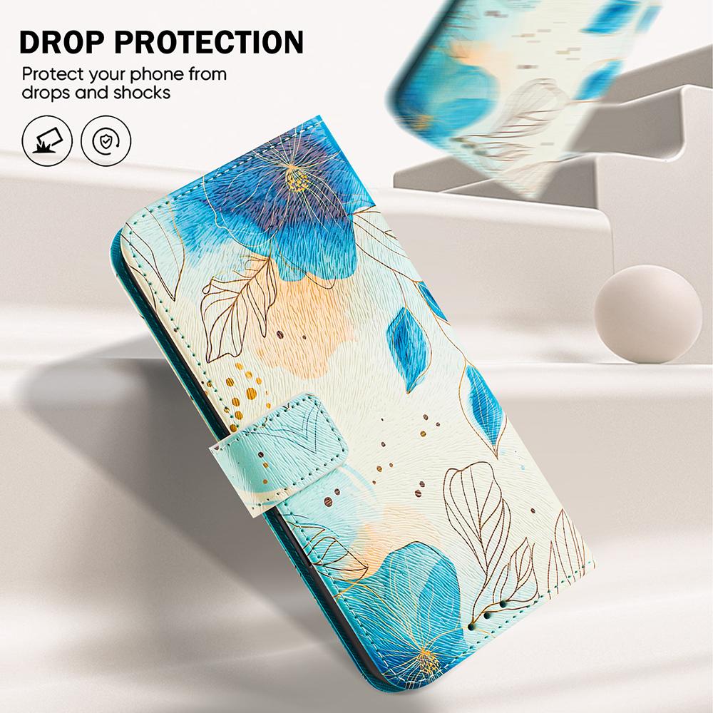 Coloured Drawing Wallet Case for vivo V40 SE Lite Z9X Z9S Pro Z9 Turbo Y03 Y18 Y28 Y30 Y33S Y38 Y76 Shockproof Stand Phone Cover