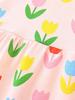 AostaBetty Floral Princess Autumn Dress for Kids - European Style Round Neck Skirt