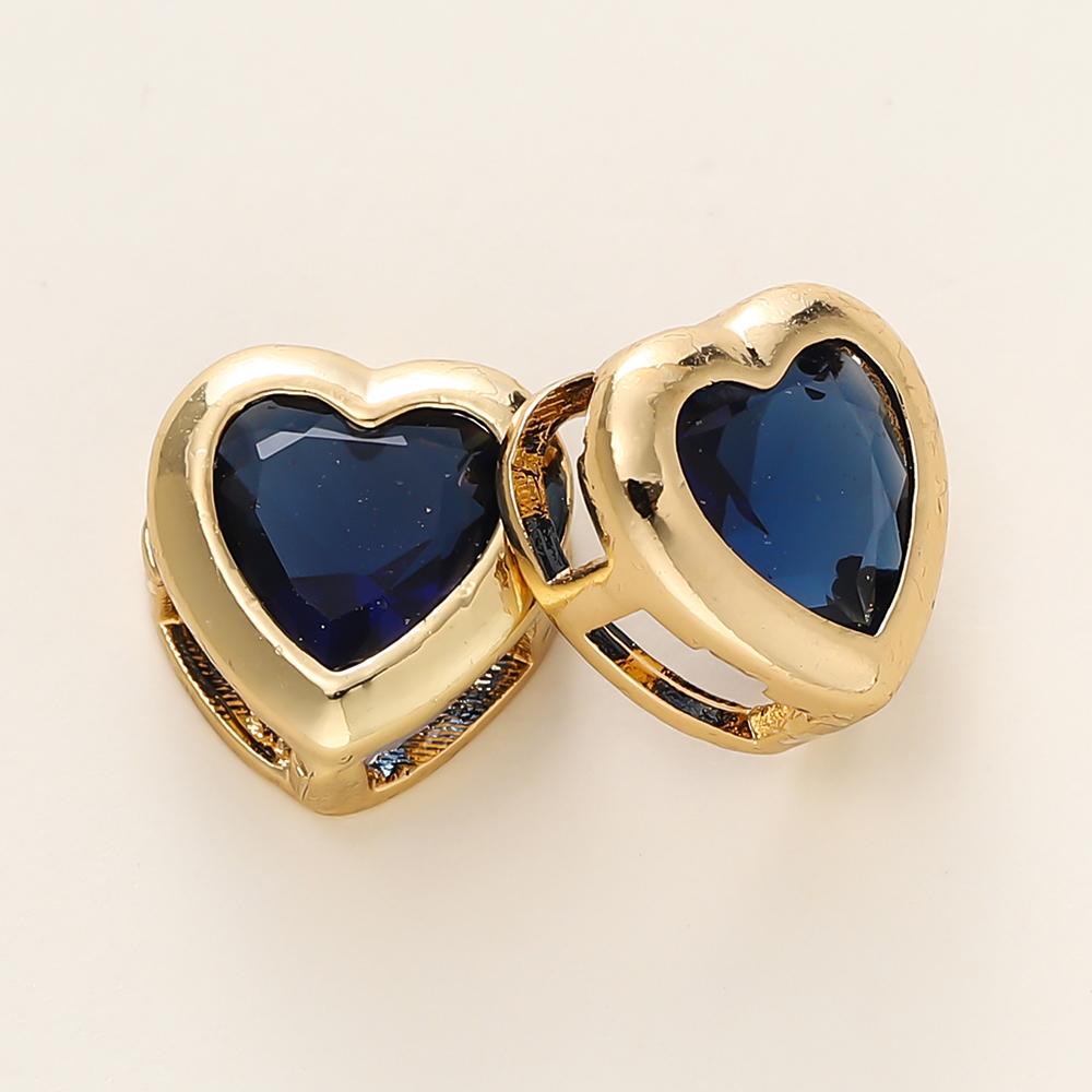 46Pcs 18K Gold Color Plated Brass Ellipse Cuboid Heart Beads With Zircon For Diy Bracelet Necklace Jewelry Making Accessories