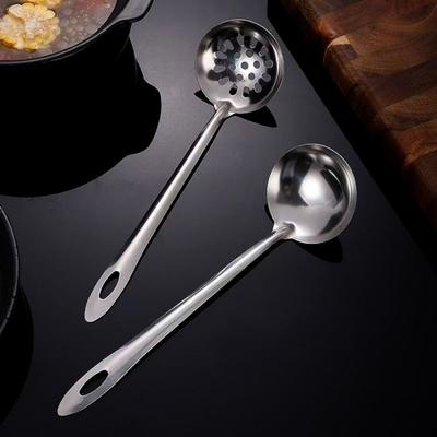 Stainless Steel Hotpot Ladle Set Thickened Itchen Soup Serving Spoon Household Soup Ladle Spoon