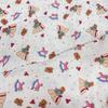 Double-Layer Printed Cotton Crepe Nightgown with Wrinkled Fabric