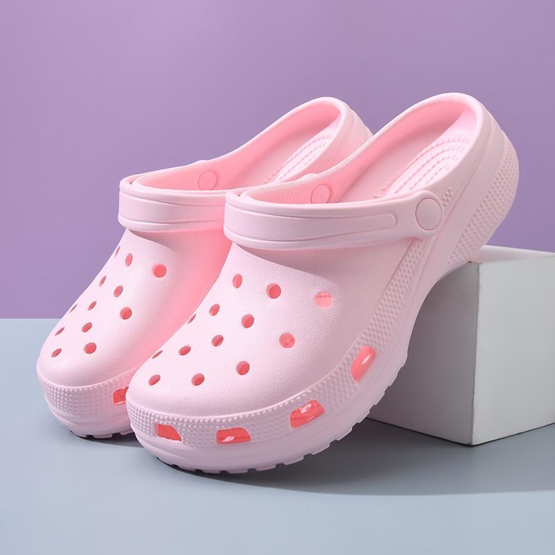 No standard star summer EVA casual hole shoes women's non-slip outer slippers heightening deodorant outdoor couple sandals