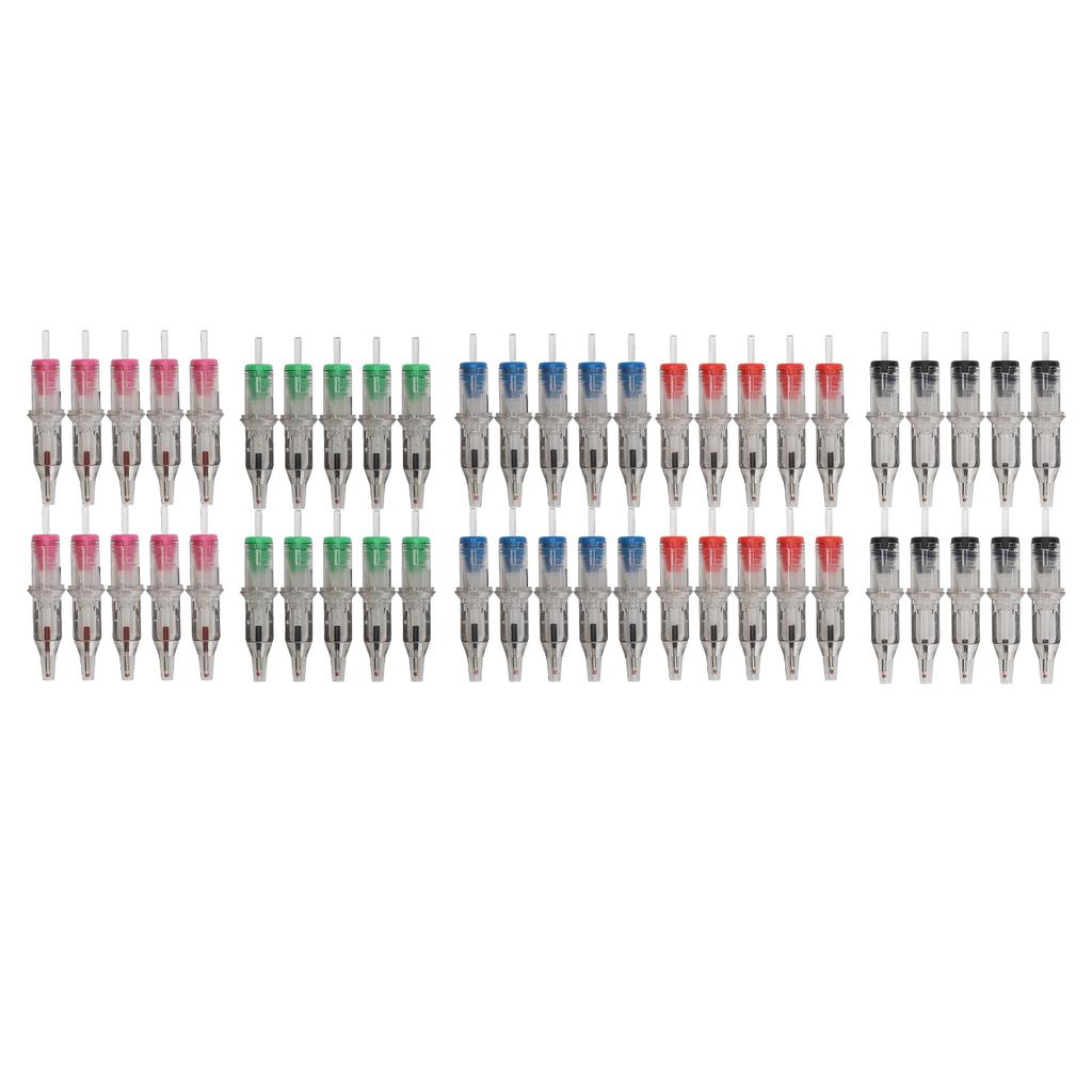 Sada tetovací tužky Hliníková slitina Tetovací tyčinková tužka a 50 kuličkových náplní s cvičnou kůží