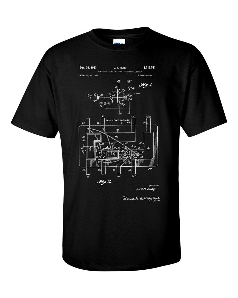 First Integrated Circuit Patent Electrical Engineer Computer T Shirt
