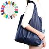 Practical Polyester Solid Color Shopping Bag Large Eco-friendly Supermarket Bag Waterproof Washable Grocery Purse Travel
