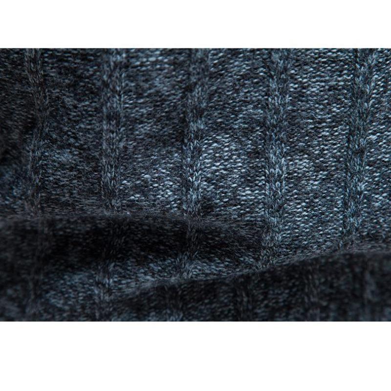 New Men's Sweater, High Street Pile, Pile Collar Pullover, Knit, Solid Color Base Layer