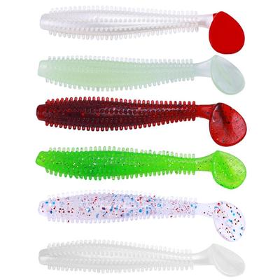 6 teile/los Silikon Weichen Köder Angeln locken mit Partikel Würmer Köder Künstliche Swimbaits Für Bass Karpfen Tackle