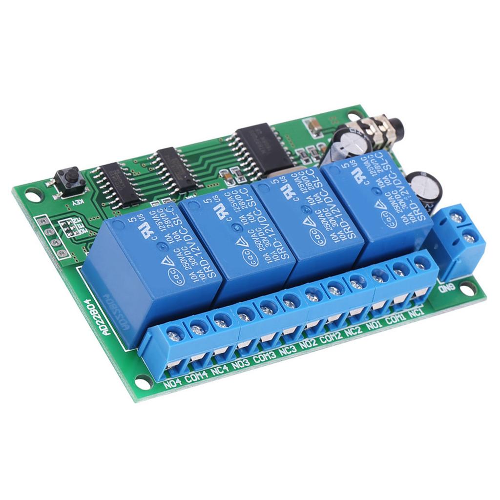 AD22B04 12V 4 Channel DTMF Tone Signal Decoder Relay Phone Remote Control PLC