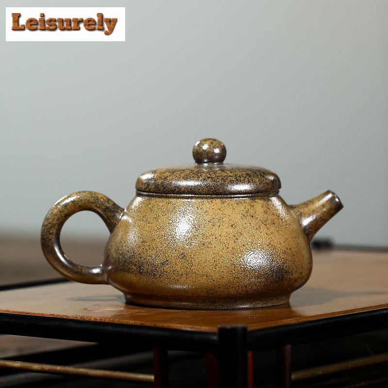 200ml Yixing Purple Clay Teapot Handmade Hyperthermy Yun Scoop Pot Raw Ore Section Mud Tea Maker Kettle With Filter Zisha Teaset