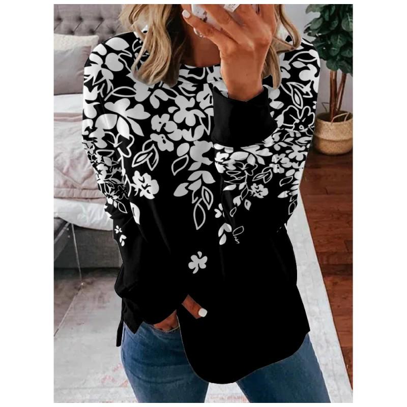 Womens Casual Print Hooded Sweatshirt With 3D Letter Graphic Round Neck Lightweight Comfort Fit Everyday Wear