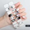 New Halloween Semi-cured UV Gel Nail Stickers Bat Pumpkin Skull Full Cover Gel For UV Lamp Gel Nail Strips Press On Nail Decal