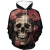 Autumn 3D Skull Printed Hoodies Fashionable Casual Sports Long Sleeved Children's Boy Hooded Sweatshirts