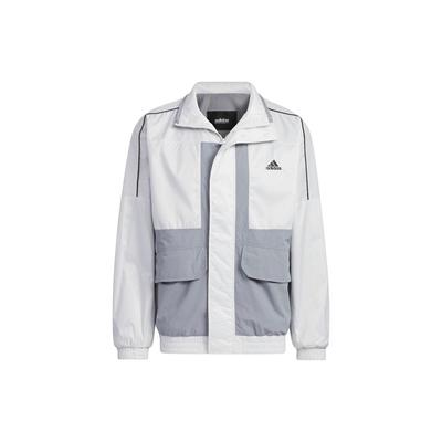 adidas M Word Outdoor Casual Letter Print Color Block Loose Long Sleeve Jacket Unisex Jacket Gray IK7355