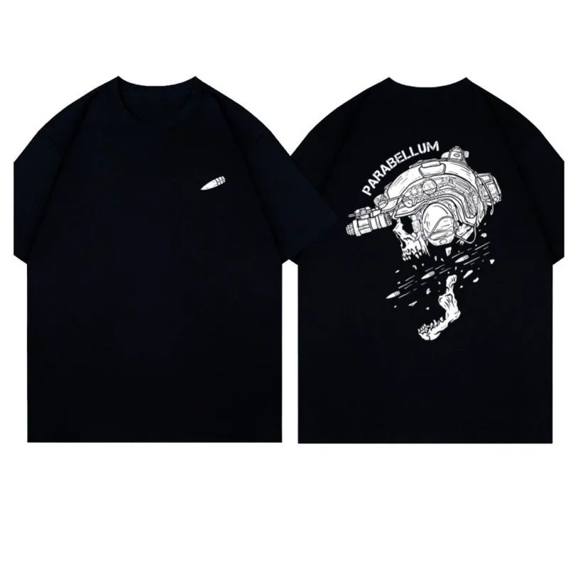 New Outdoor Sports T-shirt Casual Short-sleeved Military Wind Flying Bullet Printing Pure Cotton T-shirt Unisex