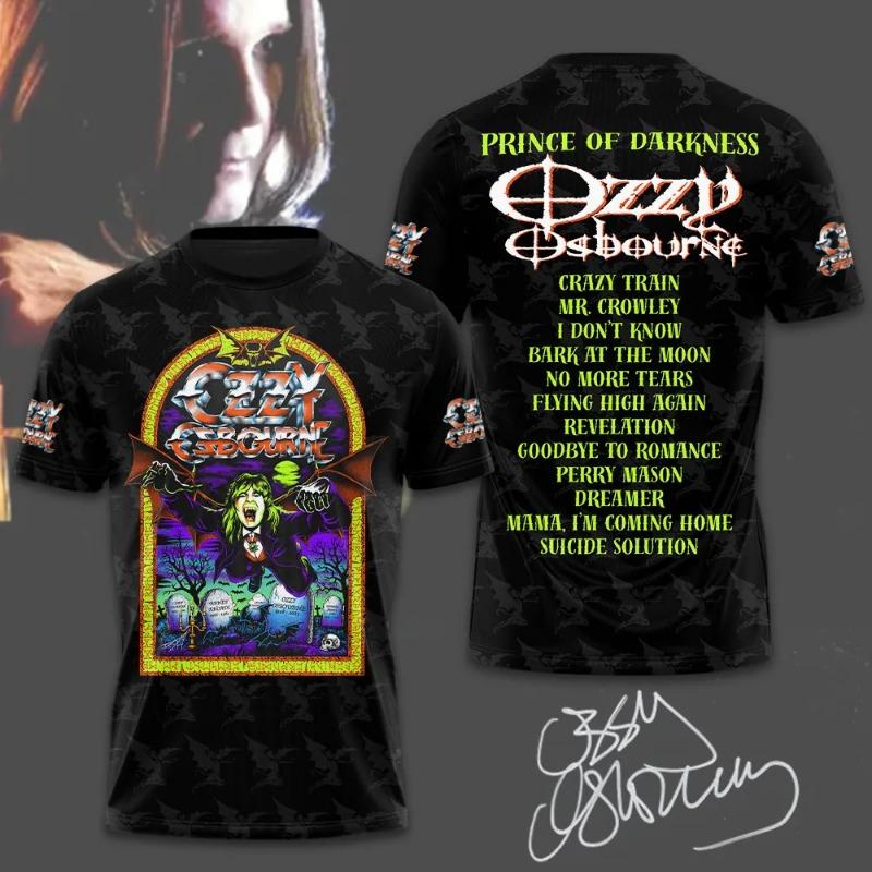 Rock Ozzy Osbourne Band 3d Print T-shirt Men Women Fashion Hip Hop Short Sleeve Oversized Sports O-Neck Men Tops Tees