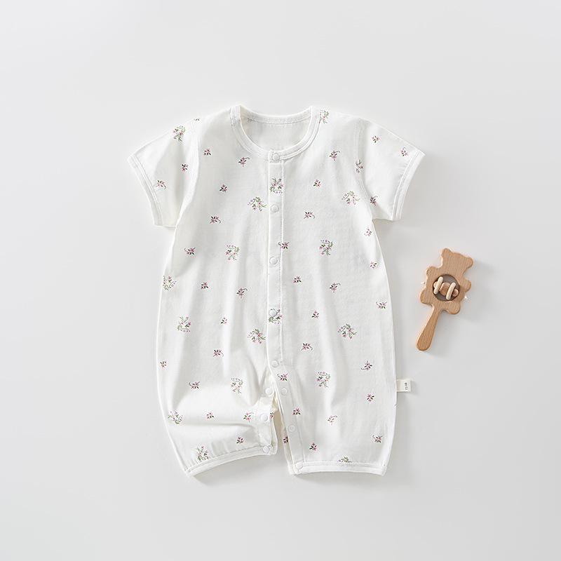 Newborn Baby Short-Sleeve Romper - Light Summer Jumpsuit for Boys