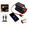 21V Batterieadapter mit roten und schwarzen Kontaktenden, Externes Anschlusszubehör für Reparaturarbeiten, Testroutinen und Wartungsarbeiten