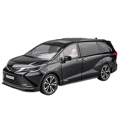 NEW 1/24 Toyota Sienna MPV Alloy Car Model Sound and Light Pull Back Children's Toy Collectibles Birthday Gift