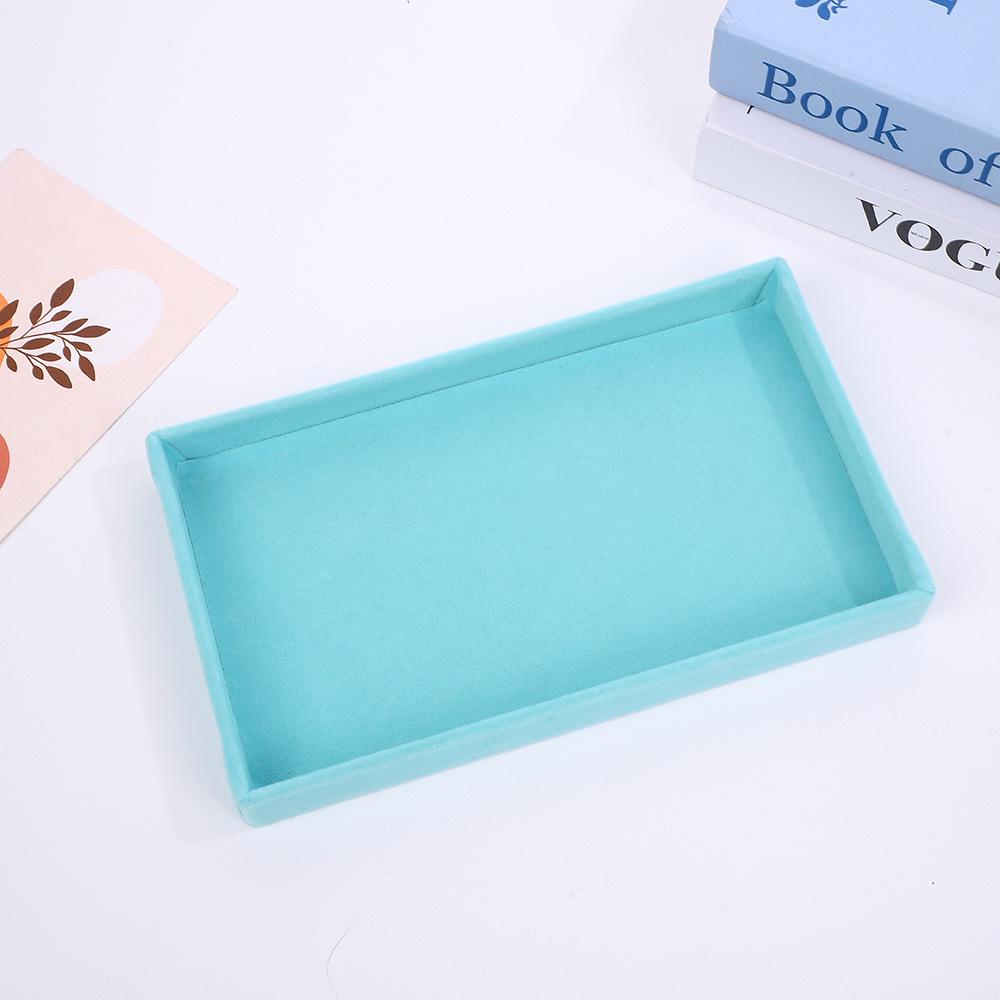 Velvet Jewelry Box – Ring and Earring Tray with Bracelet Compartment