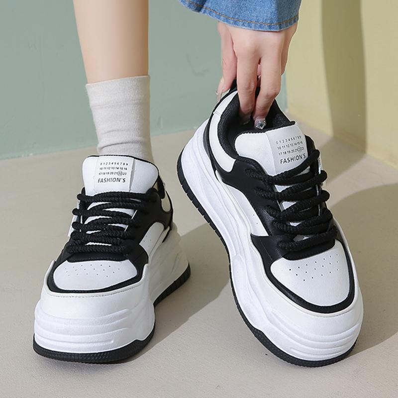 Damen Plateau Sneaker Lässig Mode Outdoor Schuhe Schnürschuhe Atmungsaktive Sportschuhe Hohe Qualität Laufschuhe Tennisschuhe 35-40