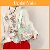 Bear Ears Small Shoulder Bag With Soft Nylon Material For Daily Fashion