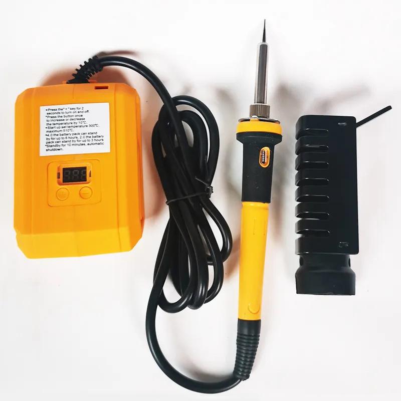 60W Wireless Electric Soldering Iron For Makita/Dewalt 18/20V Battery Welding Tool 300-510℃ Temperature Adjustable Fast Heating
