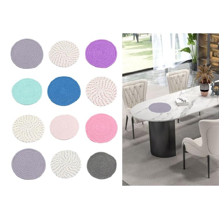 1/3pcs Handmade Braided Drink Coaster Woven Placemats Heat-Resistant Mat