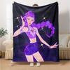 1pc KPop Demon Hunters RUMI4 Blanket, Gift, for Men and Women, Soft Blanket, Good for Sofa Bed Couch Travel, Lightweight Flannel Blanket