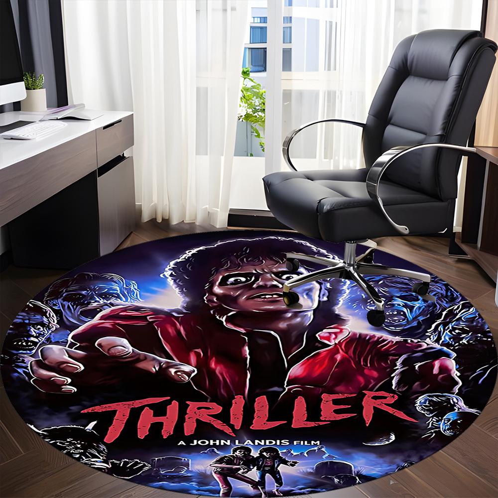 Dance Michael Jackson Office Round Area Rug, Indoor Mat Suitable For Office, Under Office Chairs Bedroom Living Room Home Decor, DT1212038