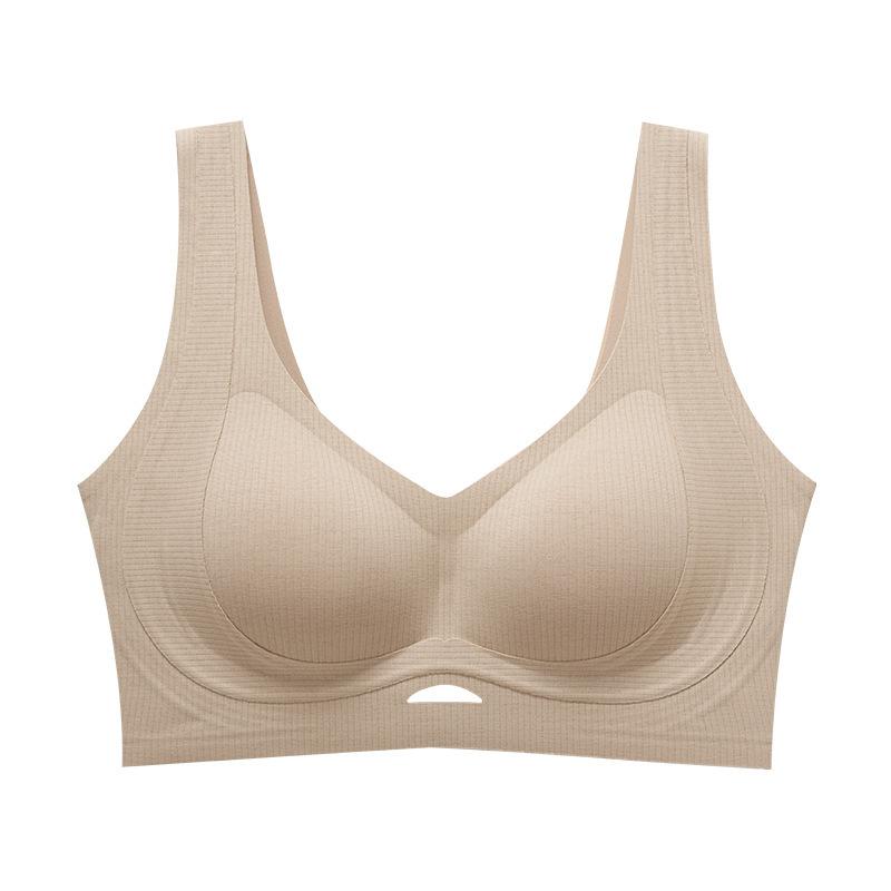 Traceless steel rim autumn and winter jelly underwear, women gather and close secondary breasts, pull soft support, bra, large breasts, small