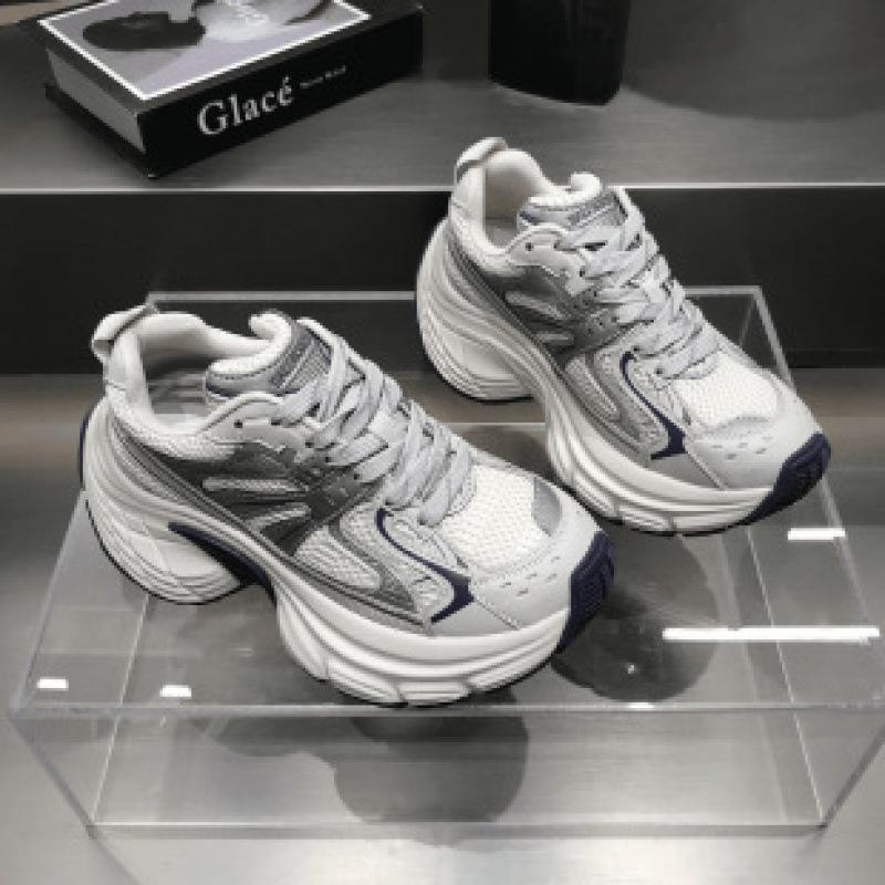 Thick-soled Heightening Dad Shoes 2025 Spring and Summer New Women's Shoes Versatile Lace-up Fashion Casual Soft-soled Sports Shoes