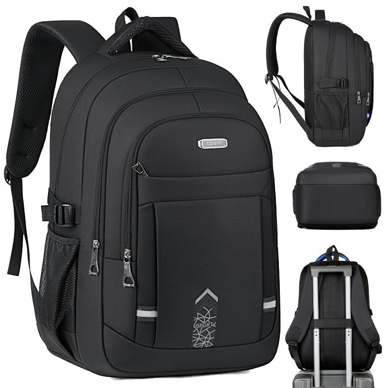 Unisex Large Capacity Backpack Men's Double Shoulder Bag Versatile All-Match Leisure Travel Hiking School Bag