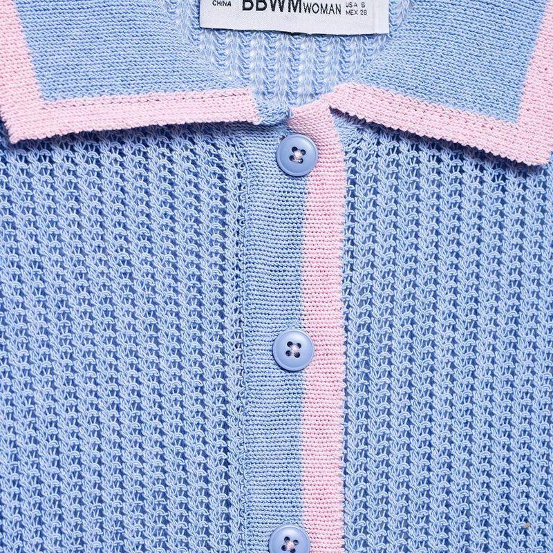 Kaslead New Arrival Women's Fashion Style Knitting Polo Shirt Outwear Knitted Trousers 3920260 3920261