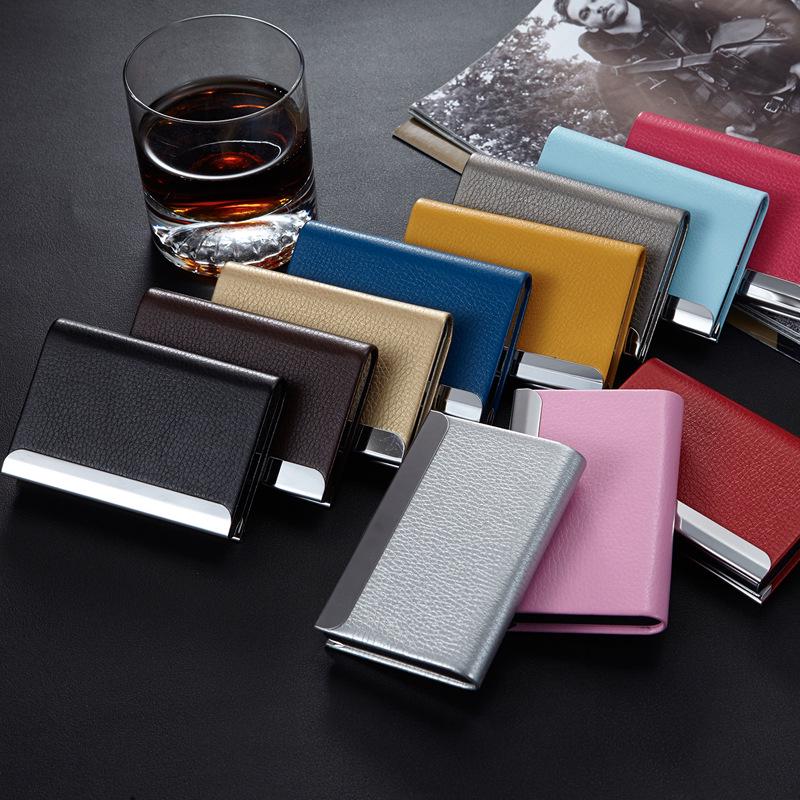 Stainless Steel Business Card Holder - Large Capacity, Fashionable and Creative Metal Design for Men & Women