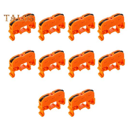 10Pcs KV121 Push-in Quick Terminal Block Din Rail Connector Universal Compact Fast Electrical Connector Stable Equipment Operation Terminal Block