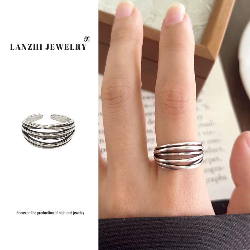 Inel Thai Argint pentru Femei, Stivuibil - Argint 925, Design de Nișă, Bijuterii Simple și Versatile