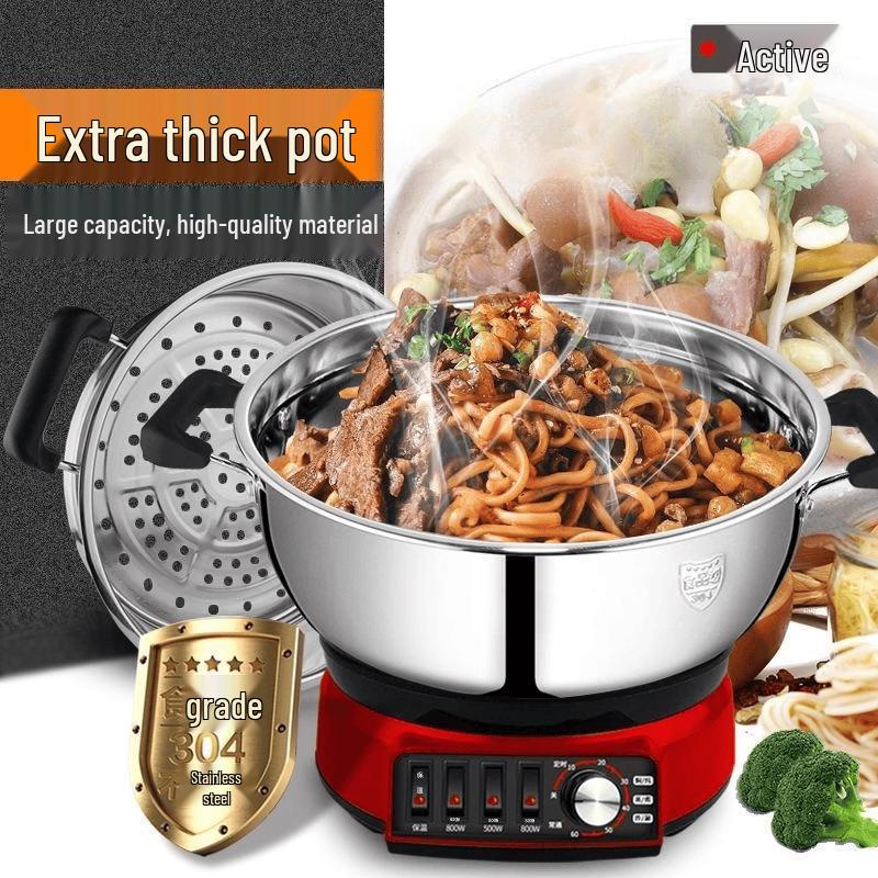 304 Stainless Steel Electric Multi-Cooker & Steamer
