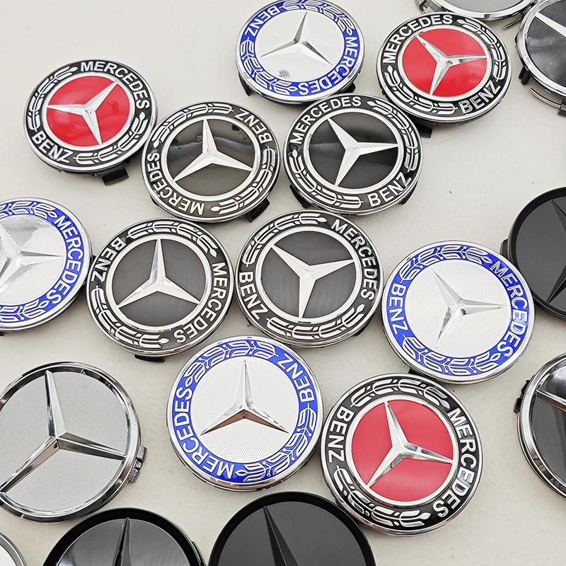 4pcs 75mm Car Wheel Center Caps Rims Hub Caps For Mercedes Benz W204 205 A B C E S CLA CLK ML GLK GLA GLB GLC CLA Accessories