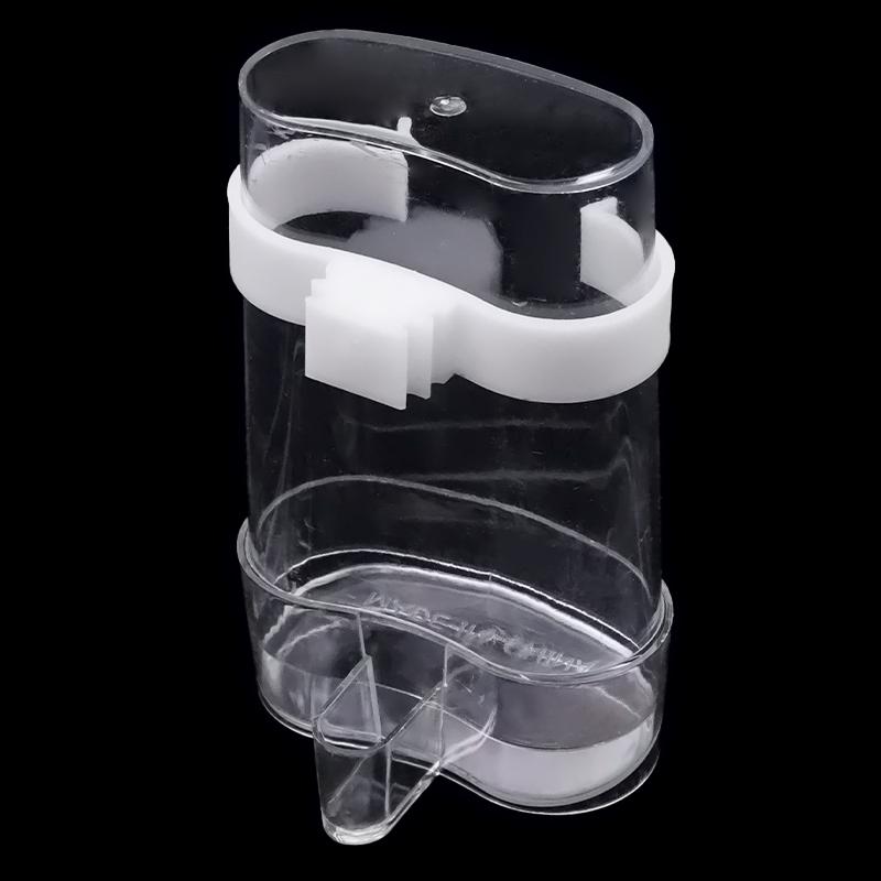 2 Stück 13cm Vogel-Futterbox Transparente Vogel-Wasser-Futterbox Haken Vogelkäfig Hängender Futterspender Papageien Tauben Vögel Futterwerkzeuge