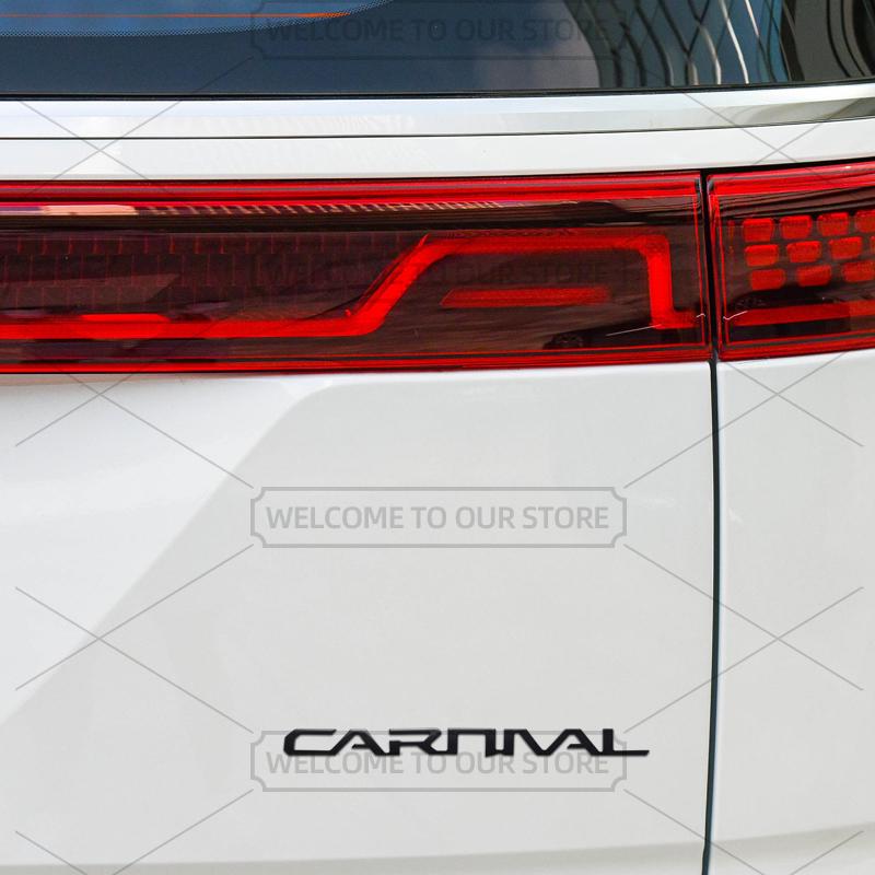 AABJD1 Car 3D Metal For KIA Carnival KA4 Hybrid GT Line Body Emblem Badge Decals Auto Tail Sticker Decorative Accessories