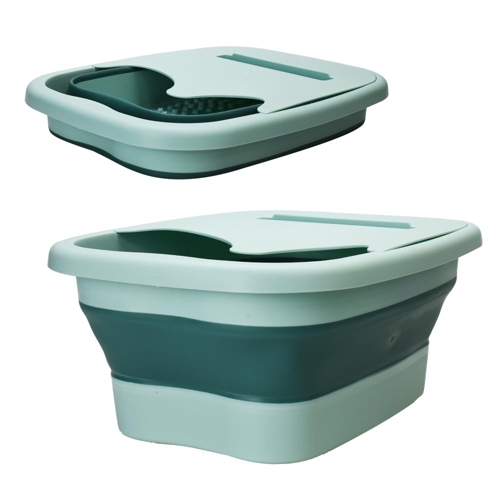 

Ведро для ножной ванны с [бабушкина] крышкой, которое расслабляет подошвы ваших может держать ваш смартфон, складное, компактное, ног, расслабляет, (зеленый) зелёный