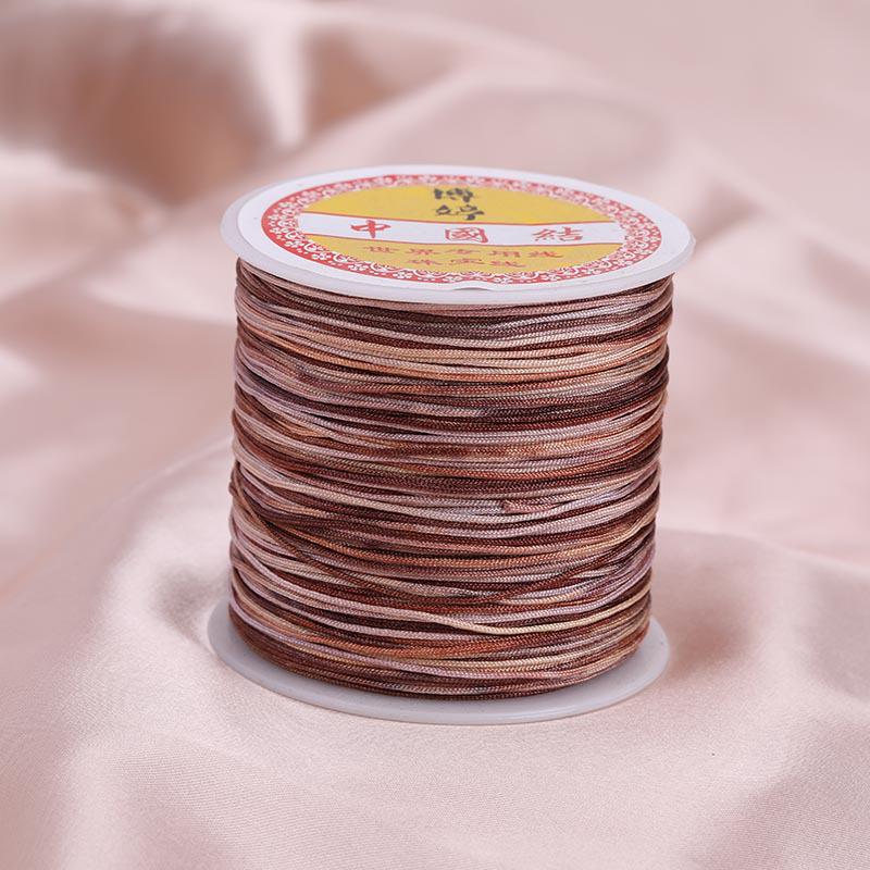 Colorful Gradient Handcrafted Bracelet Rope with Jade Hue - 100m Braided DIY Cord for Pendants