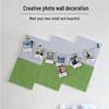 Colorful Felt 9-Grid Photo Wall Sticker: Self-Adhesive Message Board for Office