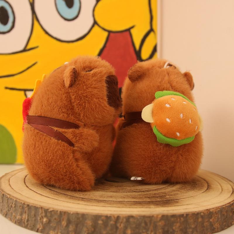 

Подвеска-рюкзак в виде гамбургера капибары: Милый плюшевый брелок-шарм 4-inch Regular Chain