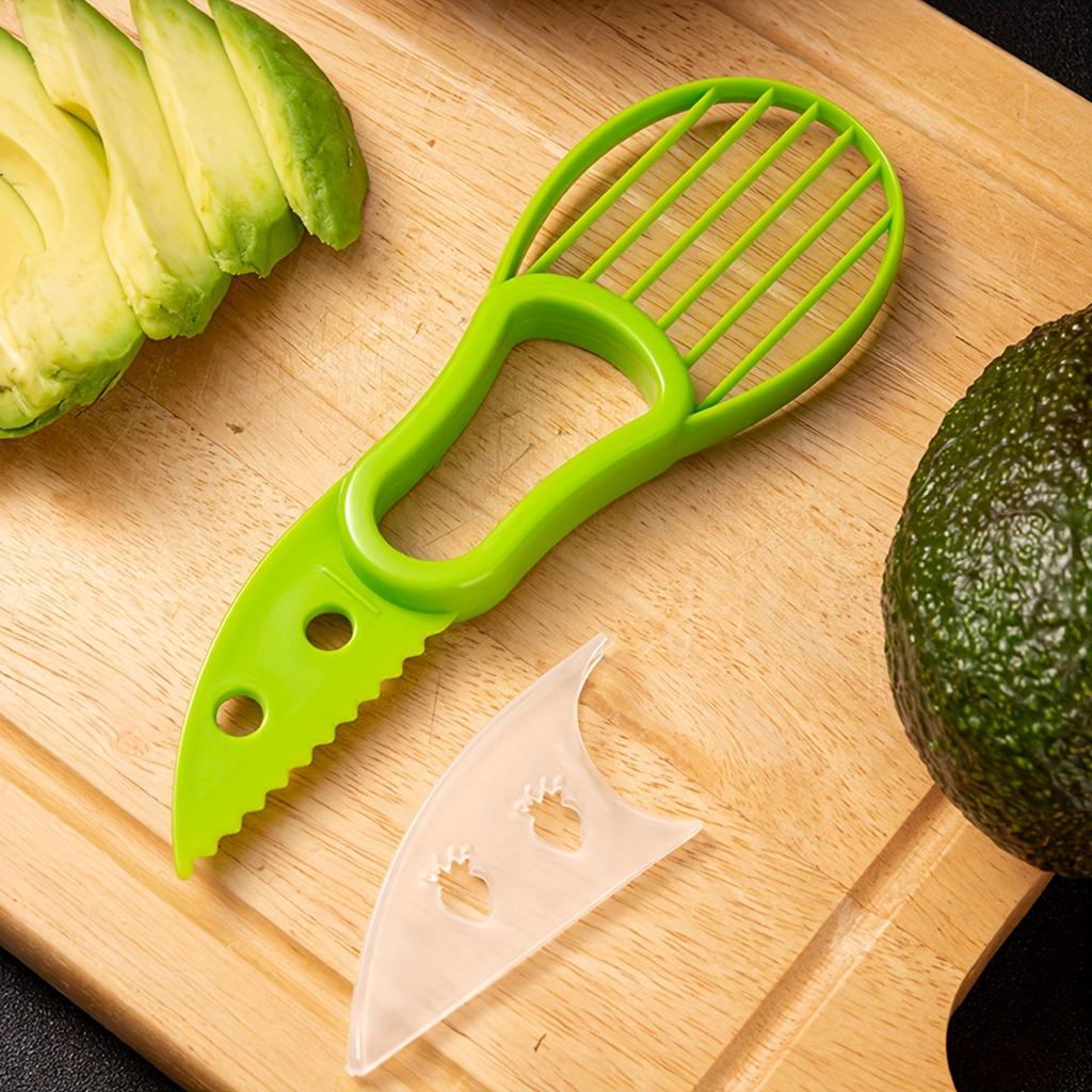 1 BUC 2-în-1 Extractor Sâmburi și Felieră Avocado, Tăietor Robust cu Lamă Dreaptă, Divizor Fructe din Polipropilenă pentru Avocado Hass