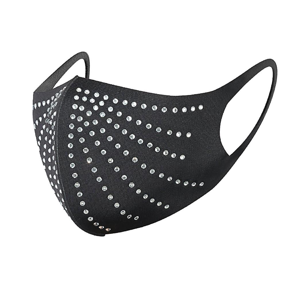 1PC  Diamonds Breathable Mouth Party Mask Washable And Reusable