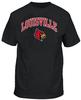 Męska koszulka z krótkim rękawem University of Louisville Cardinals Czarna z łukiem