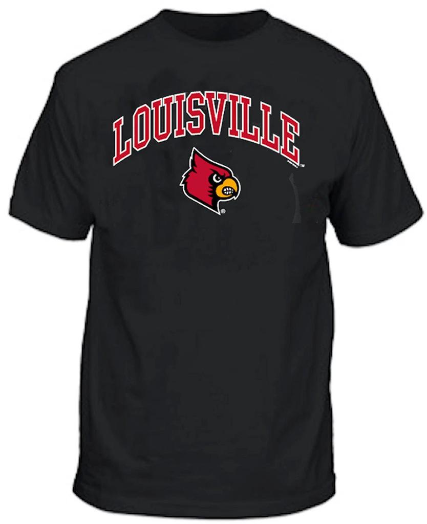 Męska koszulka z krótkim rękawem University of Louisville Cardinals Czarna z łukiem