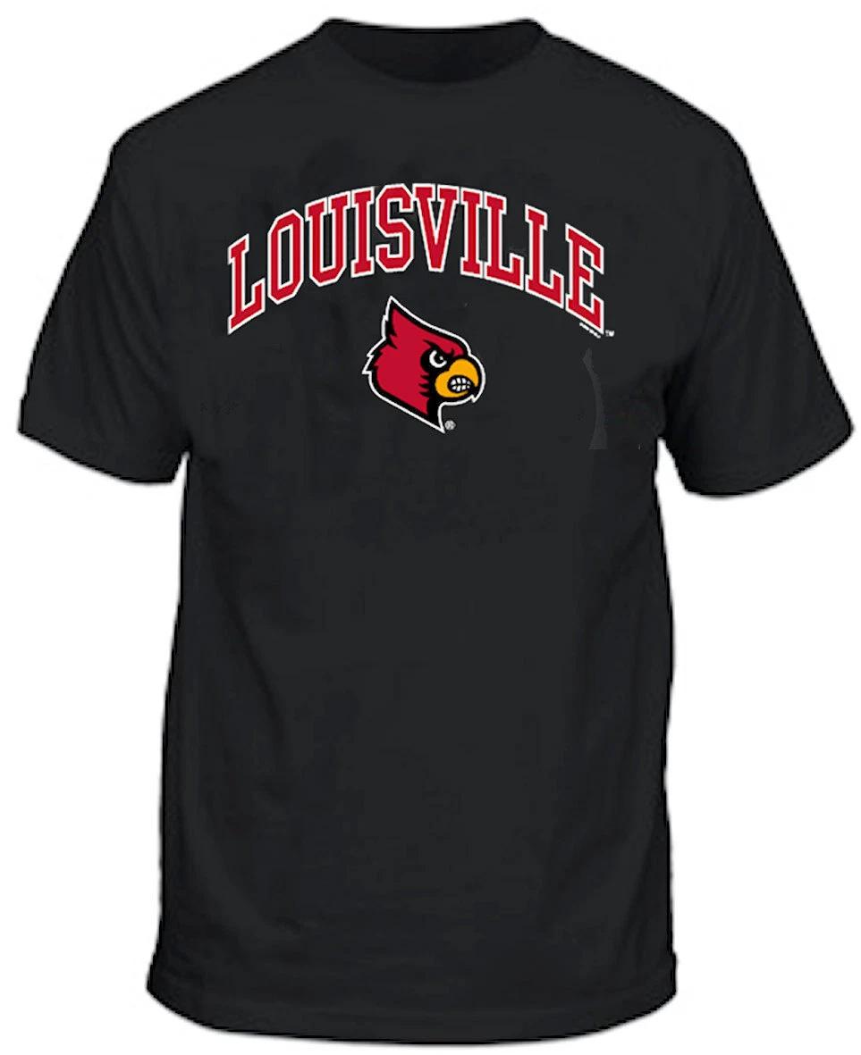 University of Louisville Cardinals Men s College Black Arch Short Sleeve Shirt S